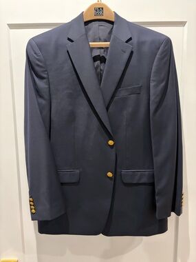Classic Ralph Lauren Navy Blazer with Gold Buttons